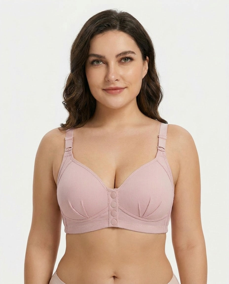 Aurelia Front-Closure Bra in pink - front
