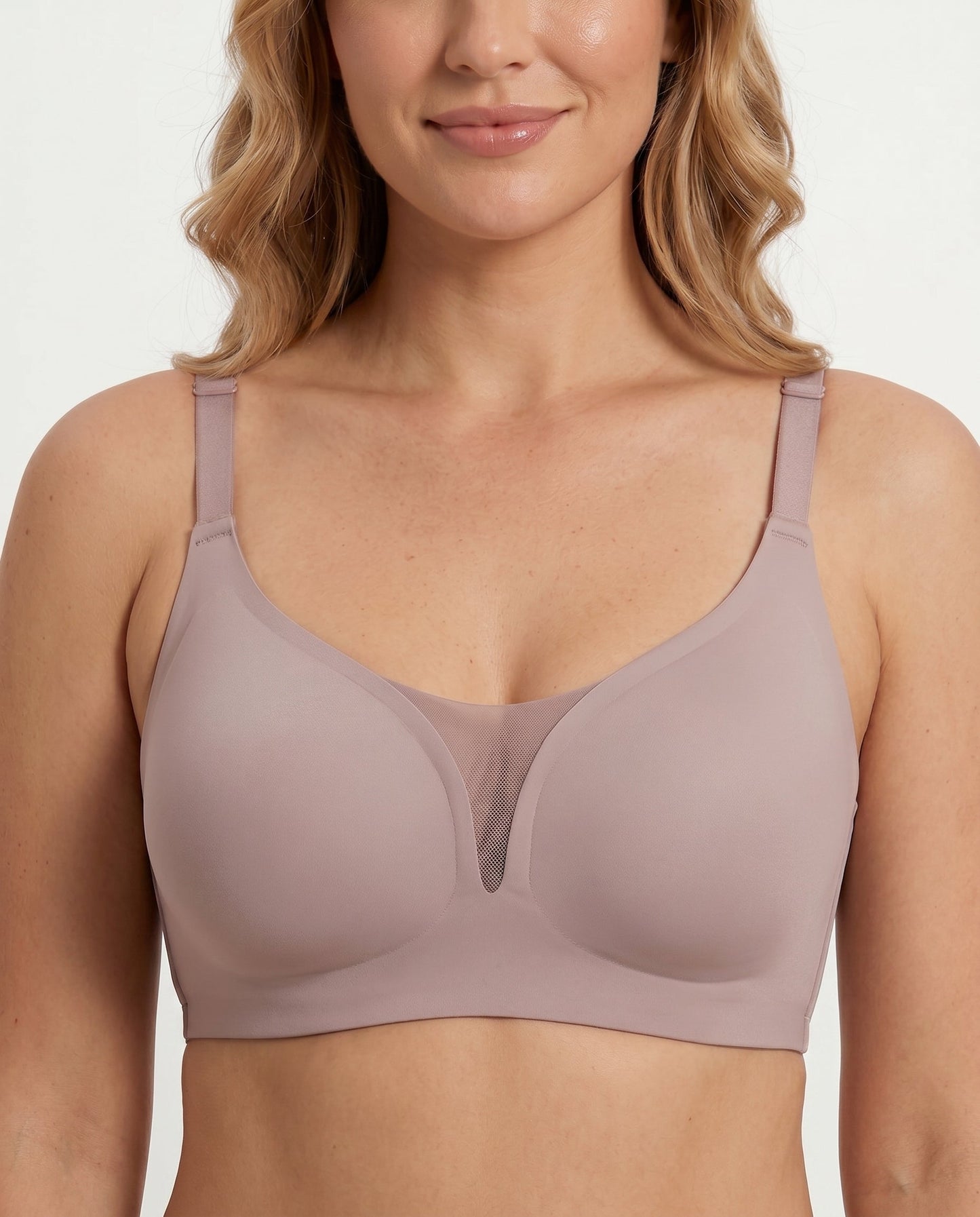 Demi Seamless Smoothing Wireless Bra Dusty Mauve Product Front