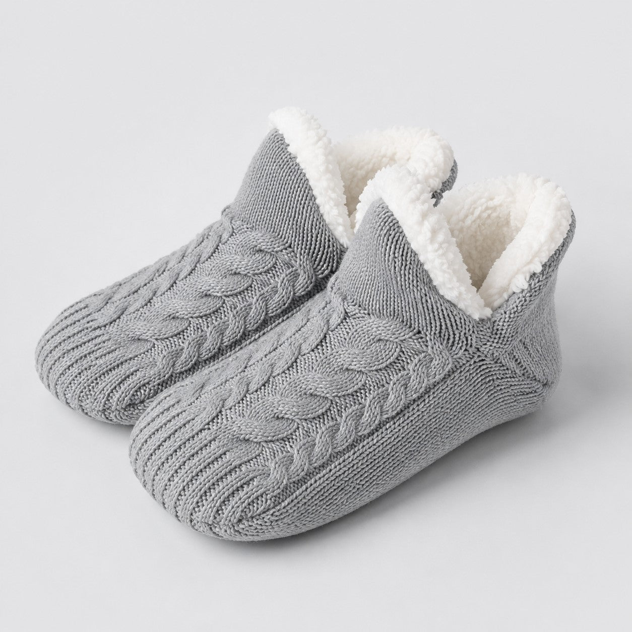 SnugSole thermal cosy slipper socks in gray