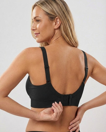 Celeste Seamless Clip Down Nursing Bra Black Back