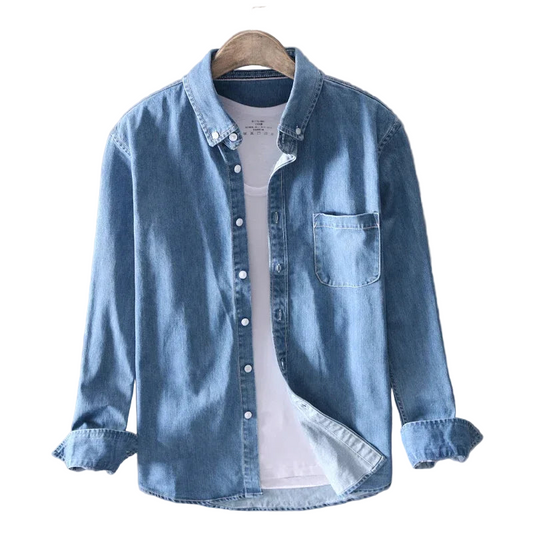 Nztrendys Cotton Denim Button-Down for Men