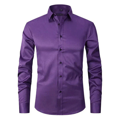 Elegant Wrinkle-Free Dress Shirt for Men