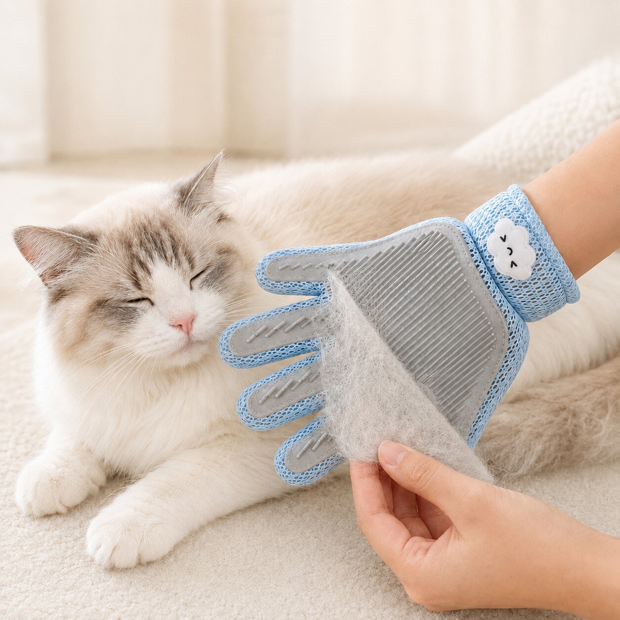 CloudPaw Double-Sided Pet Grooming Glove