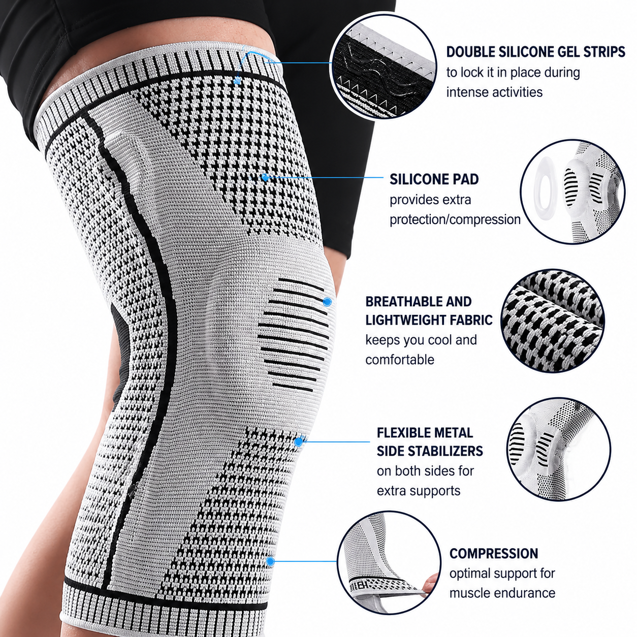 Compression Knee Brace Support Sleeve