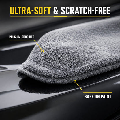 Ultra-soft scratch-free plush microfiber safe on paint