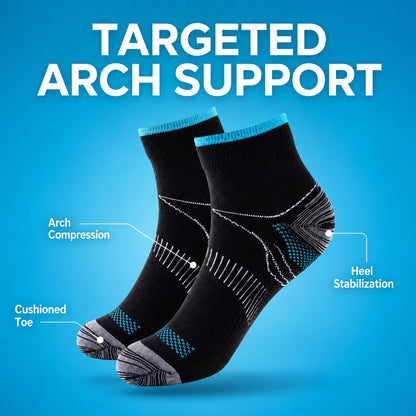 Targeted arch support and heel stabilisation