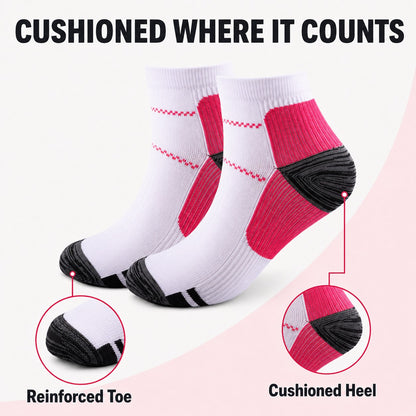 Cushioned reinforced toe and heel