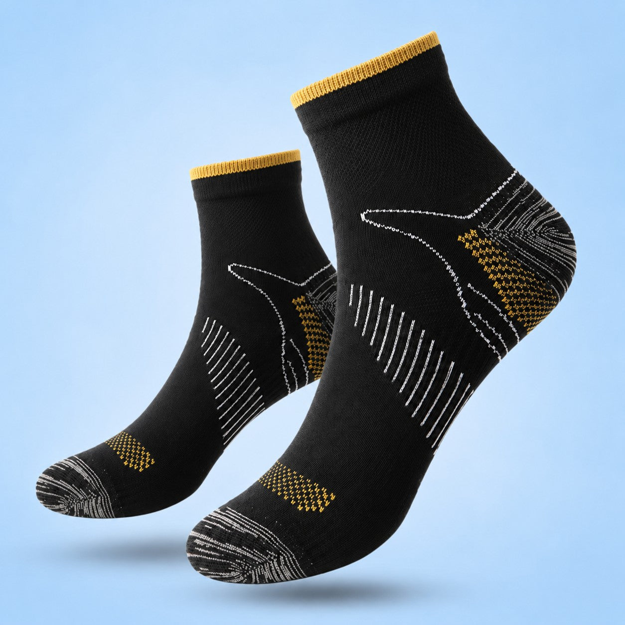 Gold plantar fasciitis arch support socks