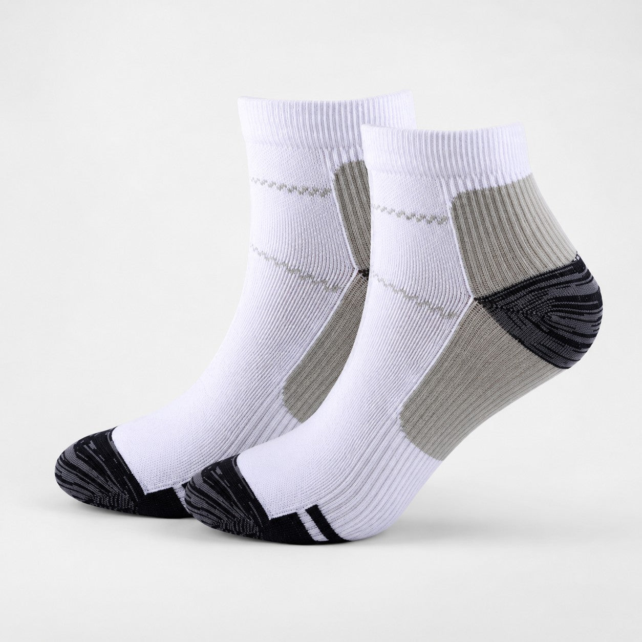 Grey plantar fasciitis arch support socks