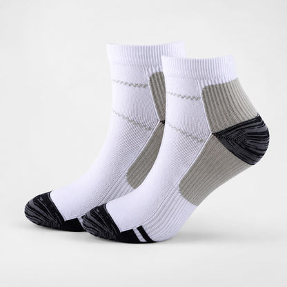 Grey plantar fasciitis arch support socks