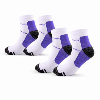 Purple plantar fasciitis arch support socks 2-pair
