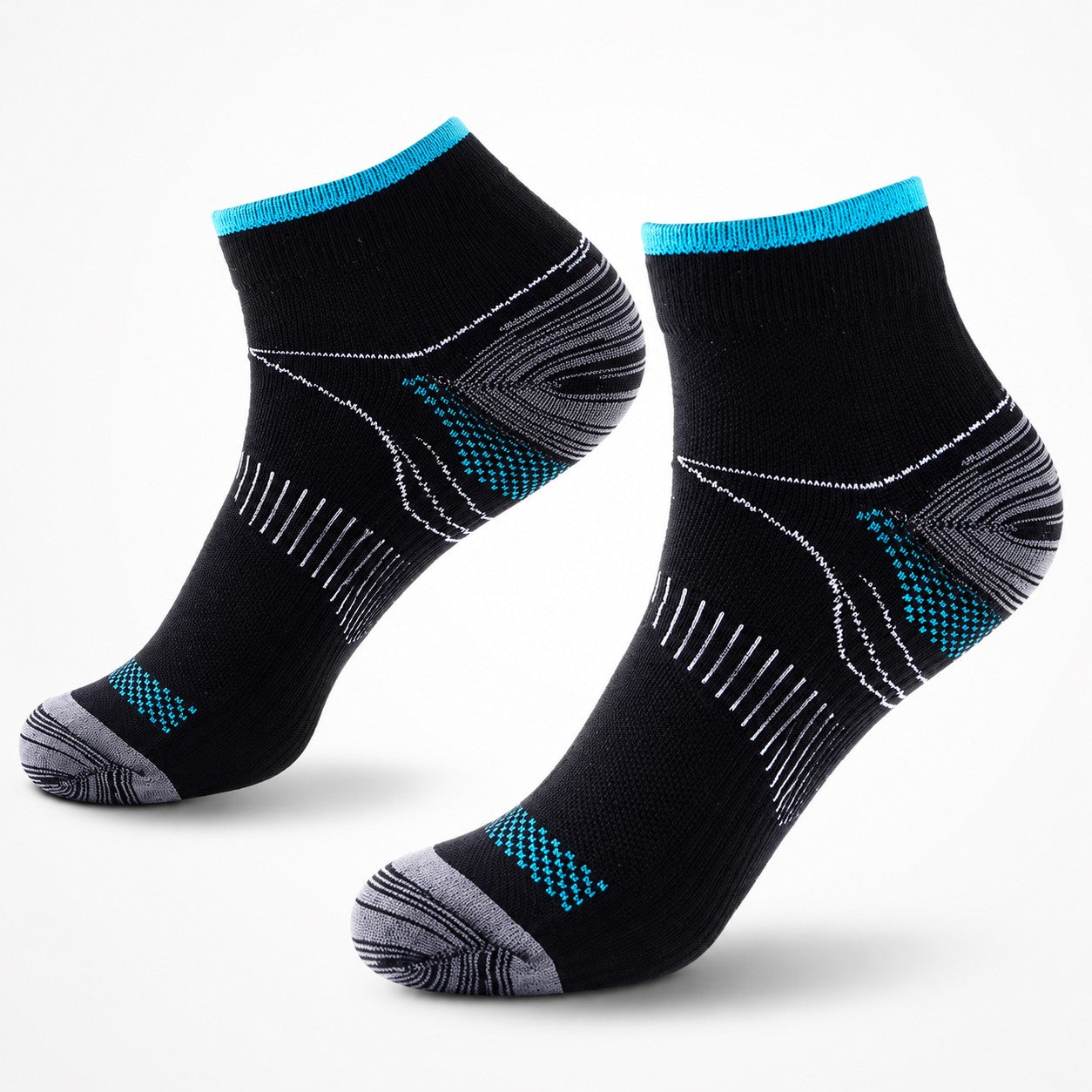 Teal plantar fasciitis arch support socks