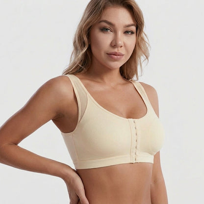 Calira Front Closure Full Coverage Bra Nude Three Quarter