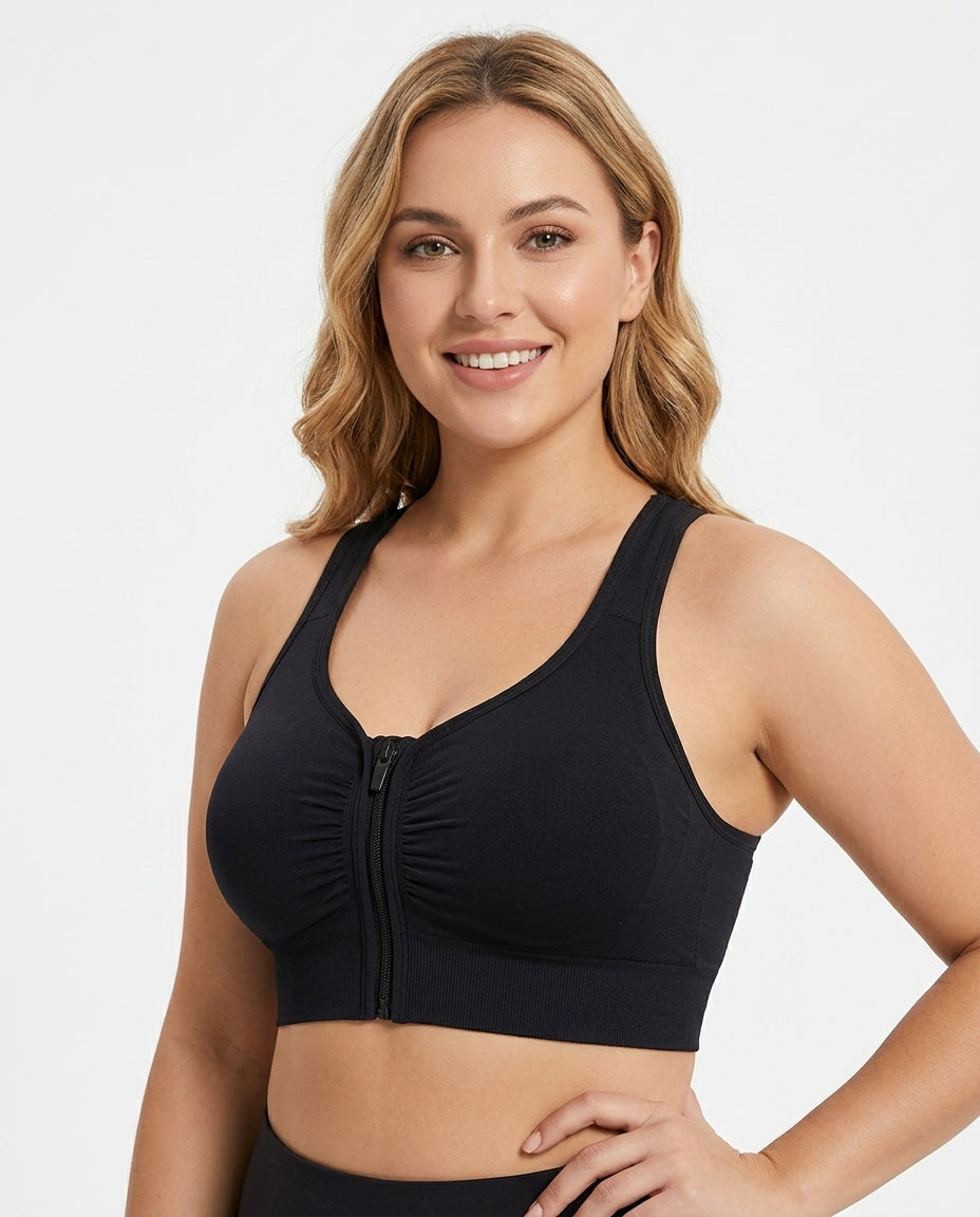 Celeste Ultimate High Impact Sports Bra Black Model Front