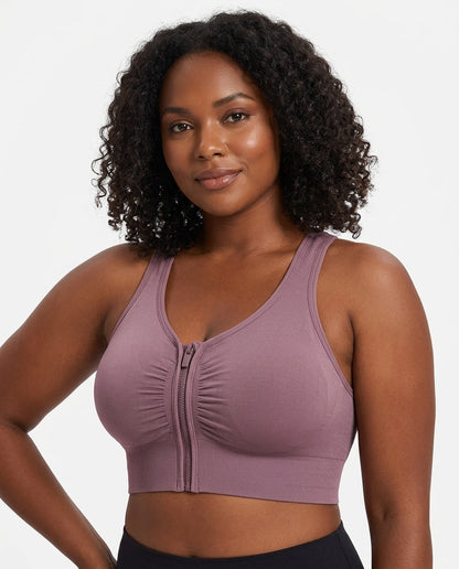 Celeste Ultimate High Impact Sports Bra Mauve Model Front