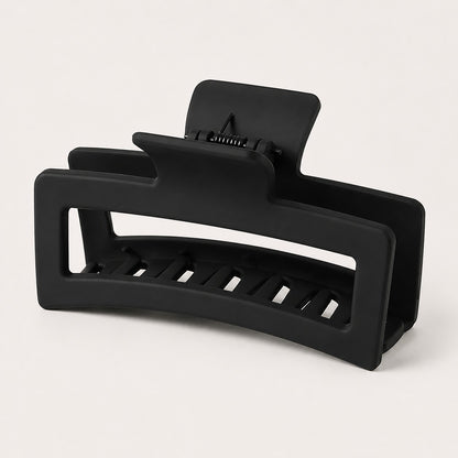 ClipLuxe square hair claw clip in black