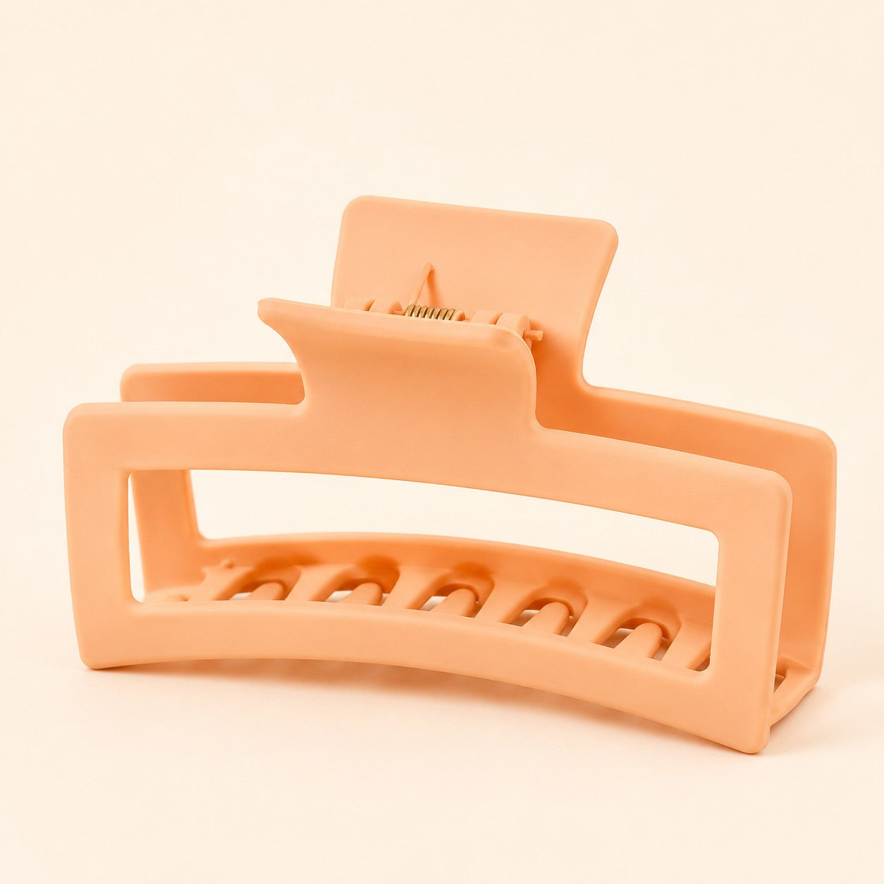 ClipLuxe square hair claw clip in orange