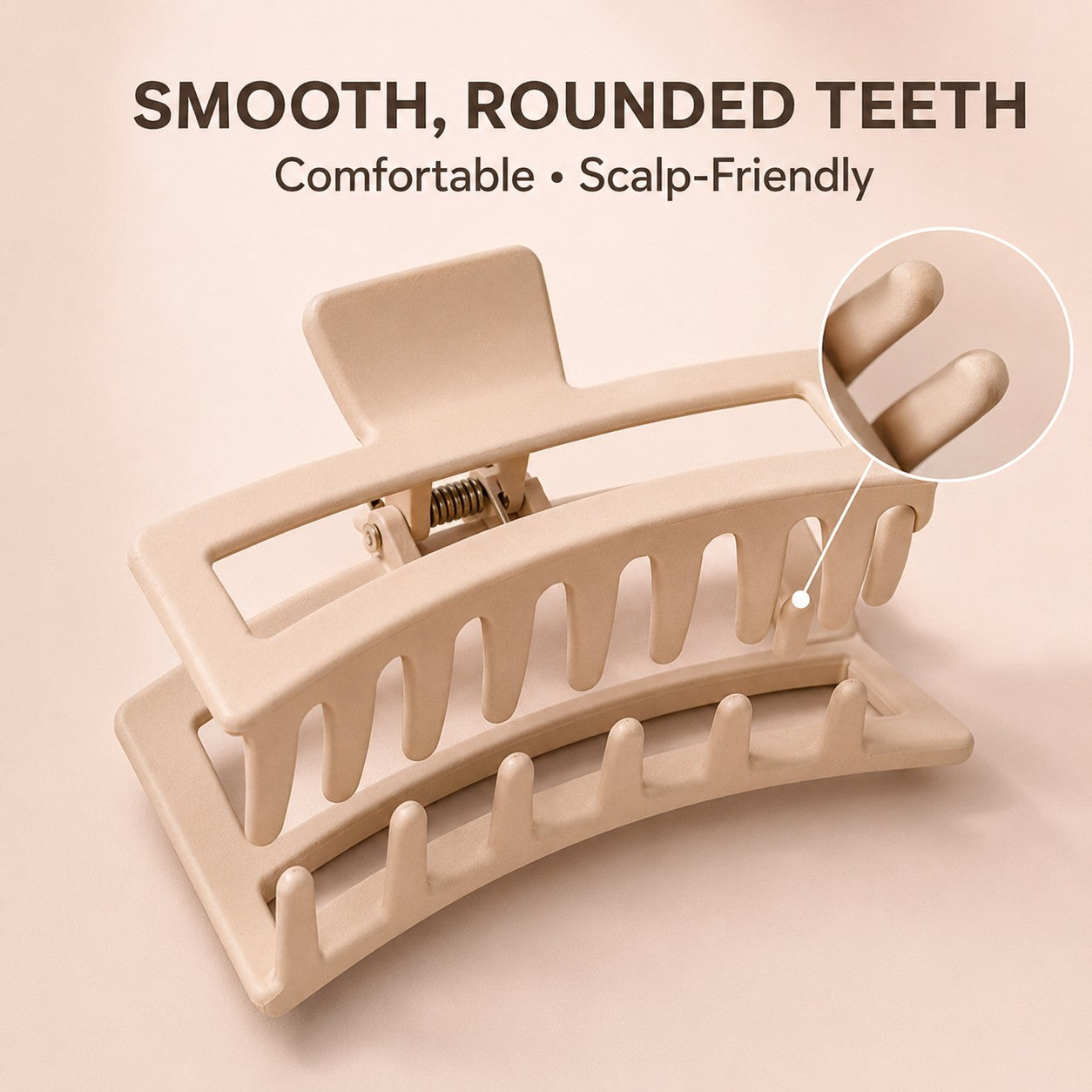 Scalp-friendly matte finish hair claw clip