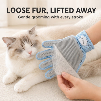 Loose fur lifted away with every gentle stroke