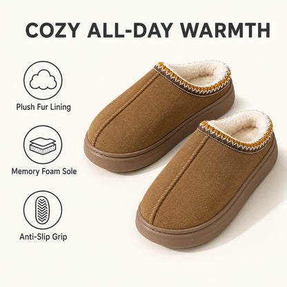 Cozy all-day warmth khaki slippers