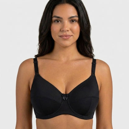 Cora Full Coverage Minimizer Plus Bra Black Front