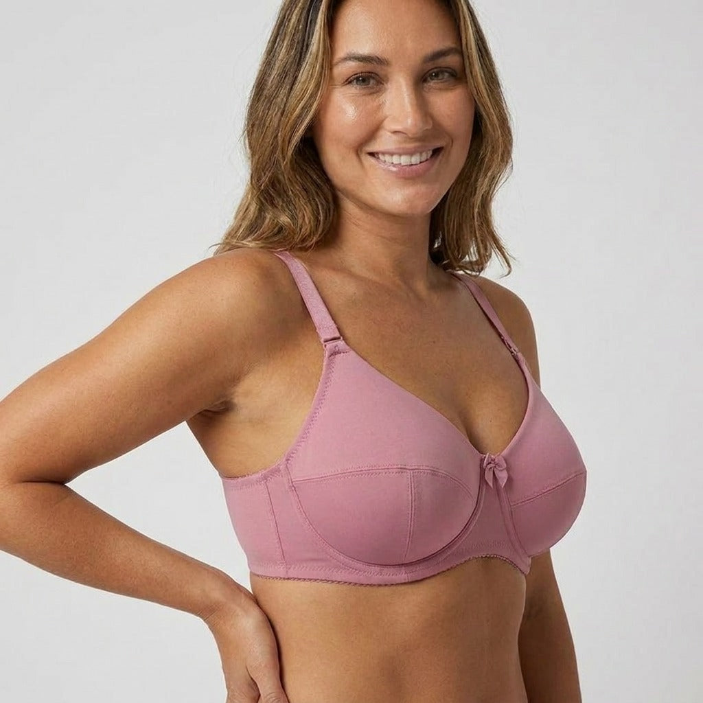 Cora Full Coverage Minimizer Plus Bra Dusty Rose Side