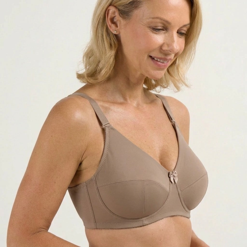 Cora Full Coverage Minimizer Plus Bra Nude Angled Front