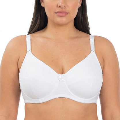 Cora Full Coverage Minimizer Plus Bra White Close Front