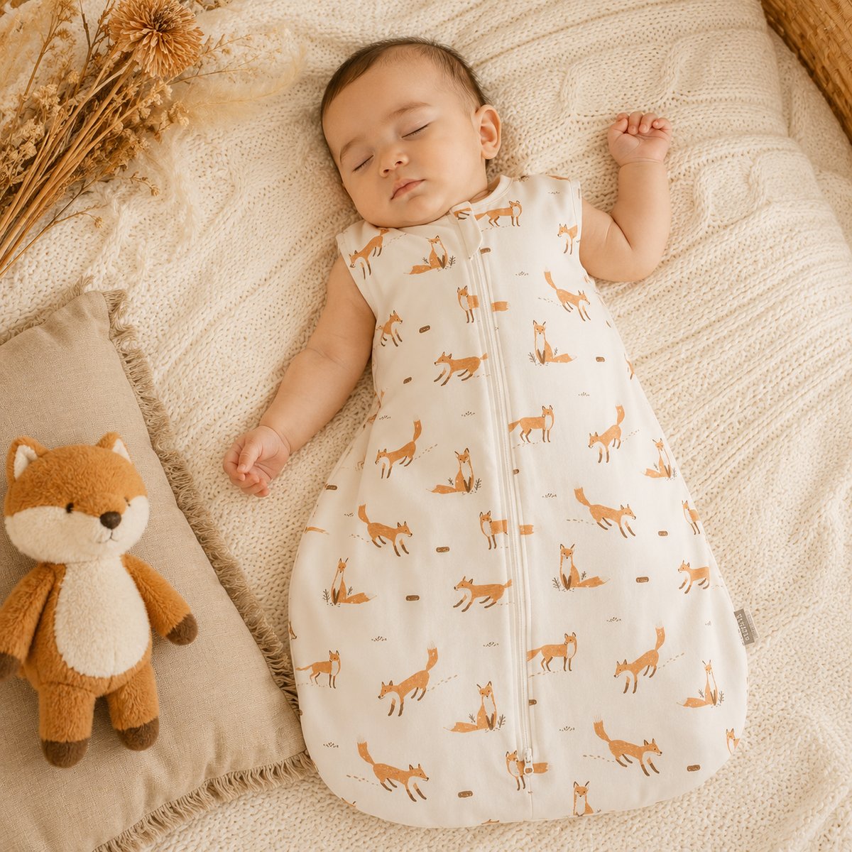 Baby sleeping in CosyBub sleep sack