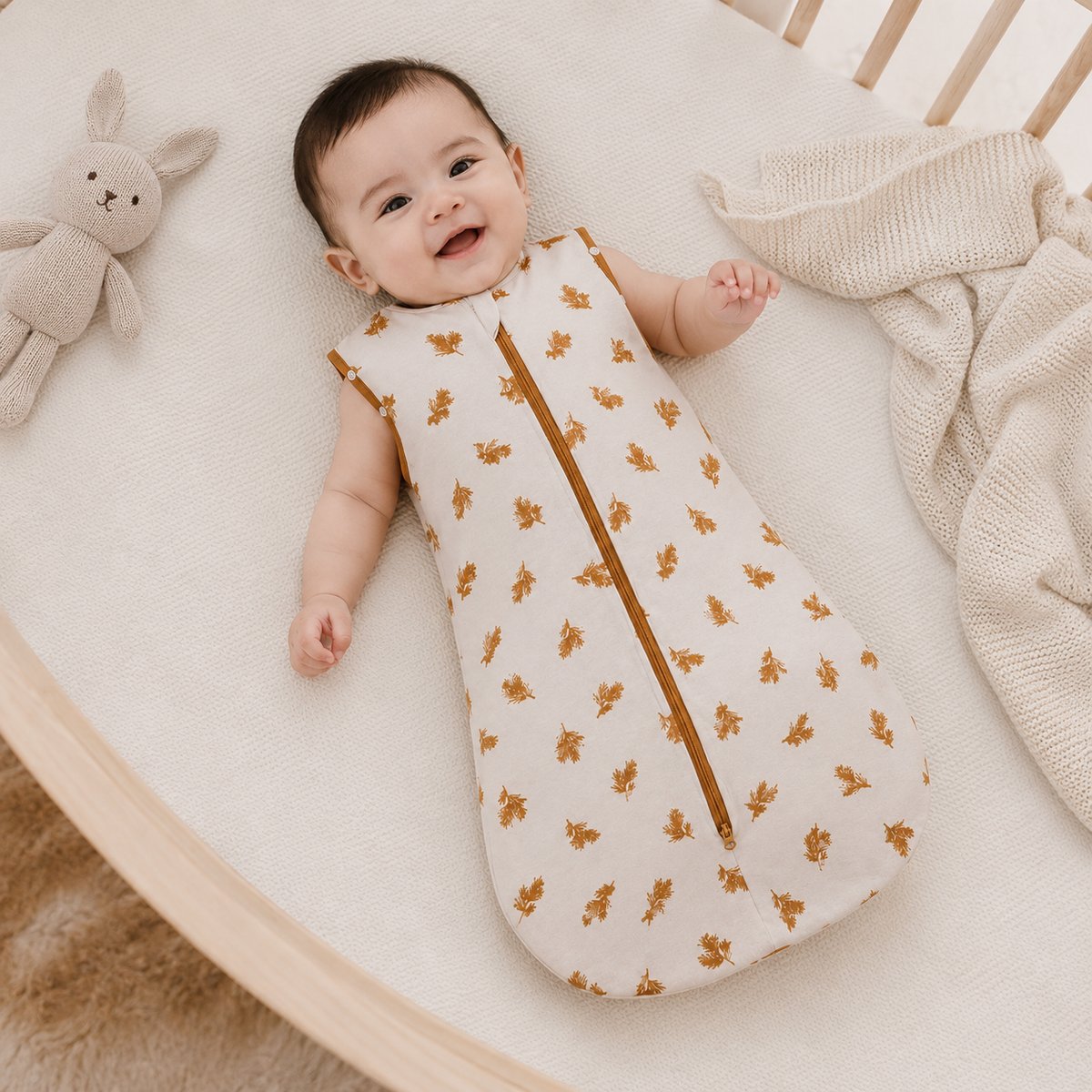 Baby in sleep sack lifestyle