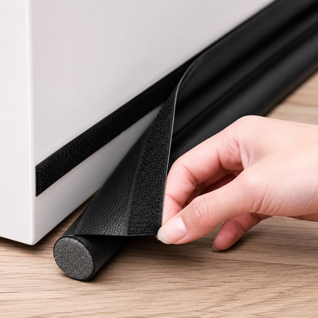 CosySeal under-door draught stopper in black