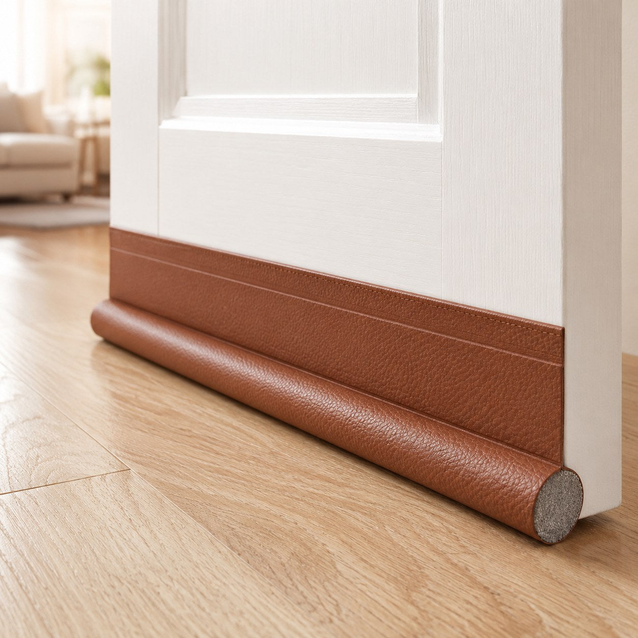 CosySeal under-door draught stopper in brown