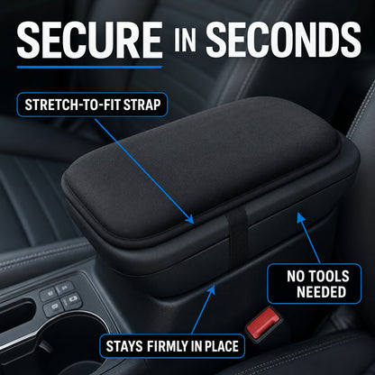 Secure in seconds with a stretch-to-fit strap and no tools needed
