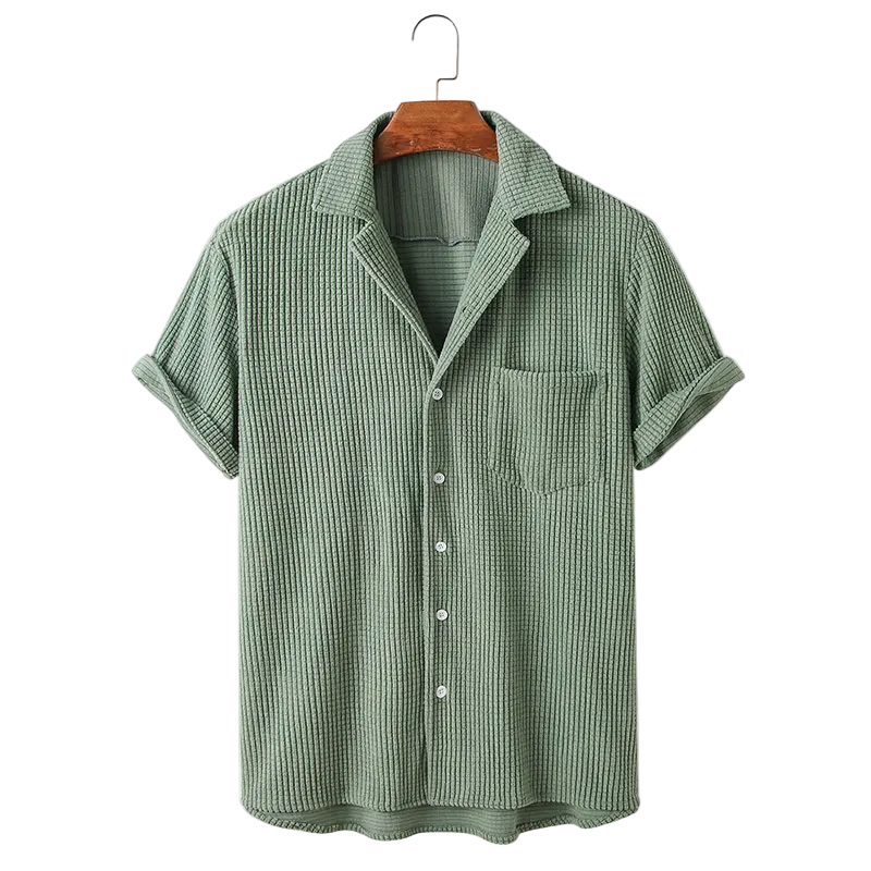 Nztrendys Men's Waffle Button-Up Shirt