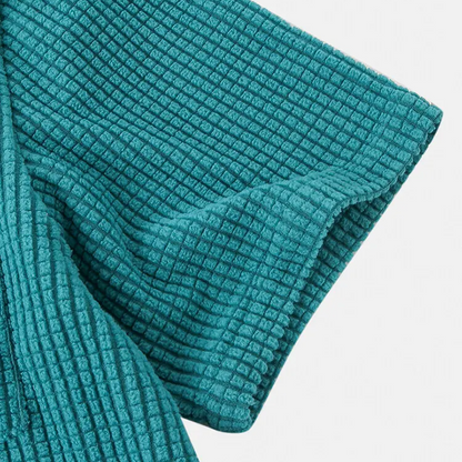 Nztrendys Men's Waffle Button-Up Shirt