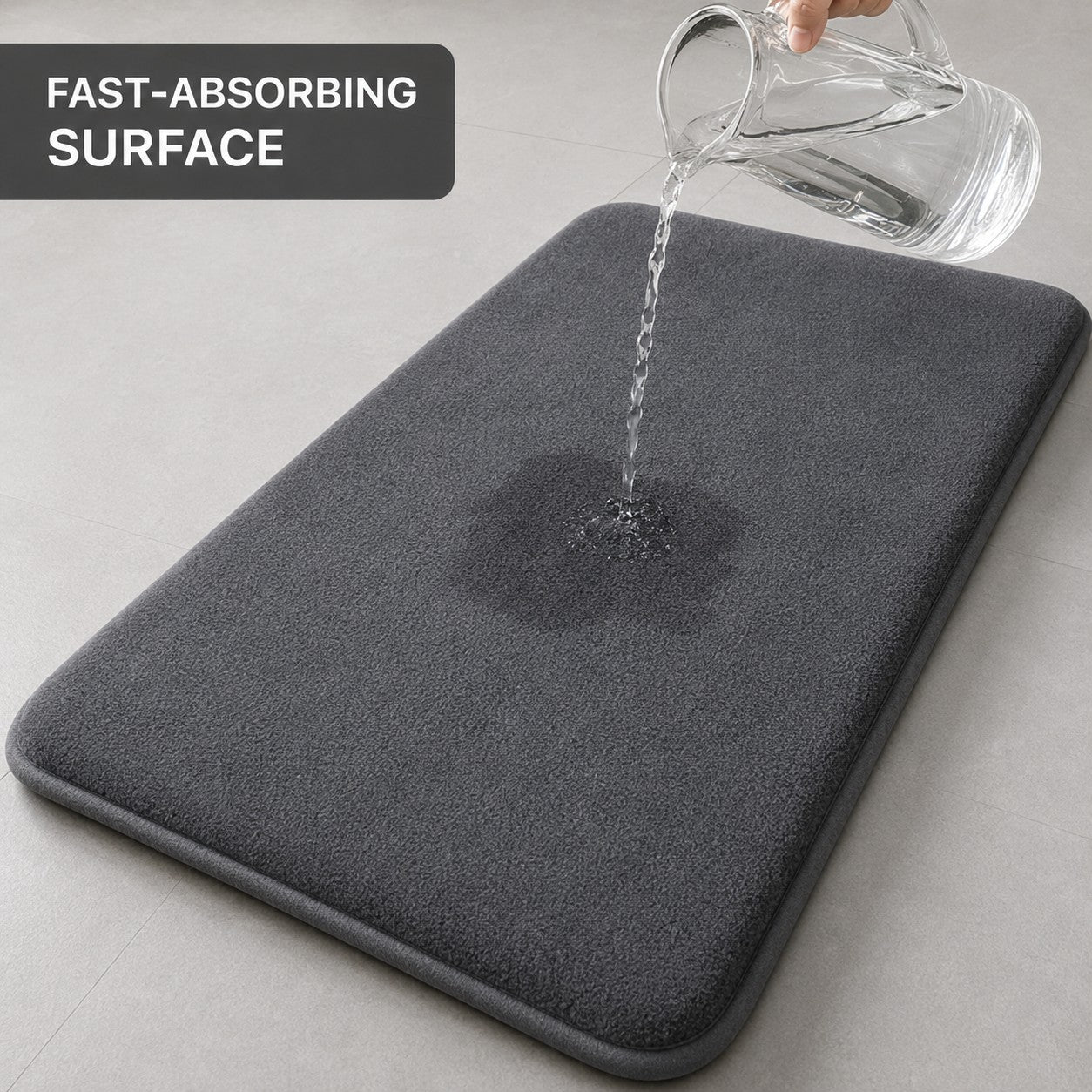 Fast-absorbing surface soaks up water instantly