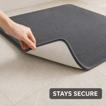 Anti-slip backing keeps the bath mat firmly in place