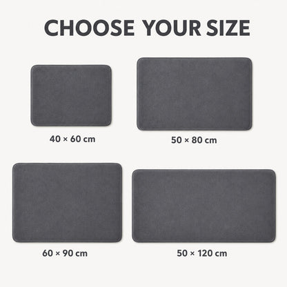 DrySoft bath mat size guide