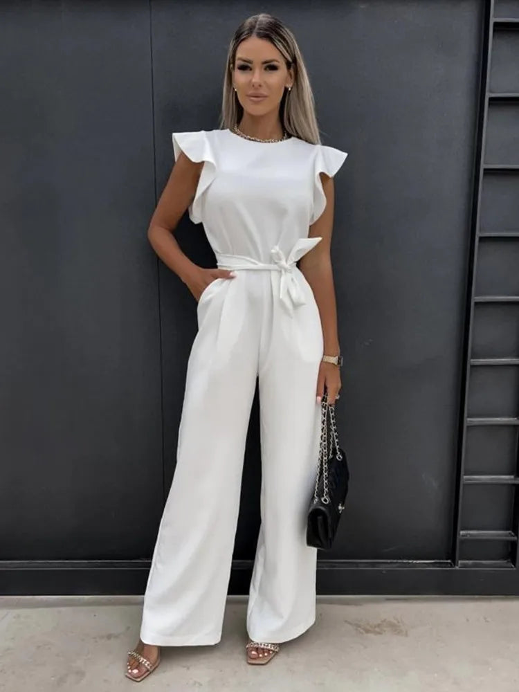 Siena Elegant Jumpsuit with Belt for Women