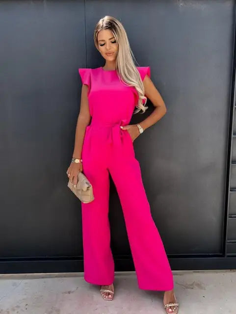 Siena Elegant Jumpsuit with Belt for Women