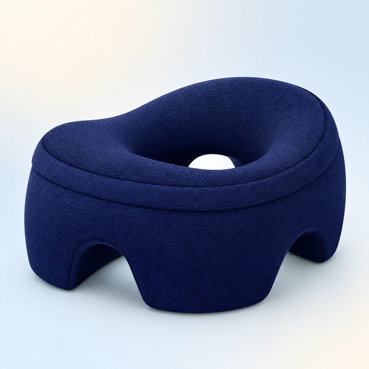FaceRest memory foam face-down pillow in navy