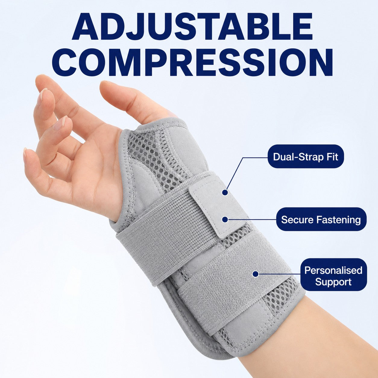 Adjustable compression straps for a custom fit