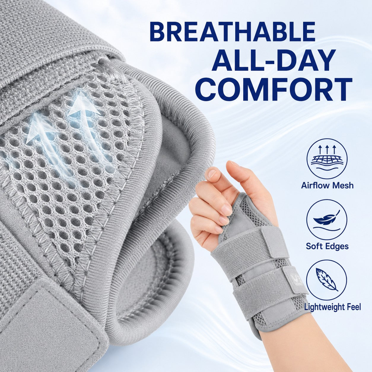 Breathable all-day comfort mesh fabric