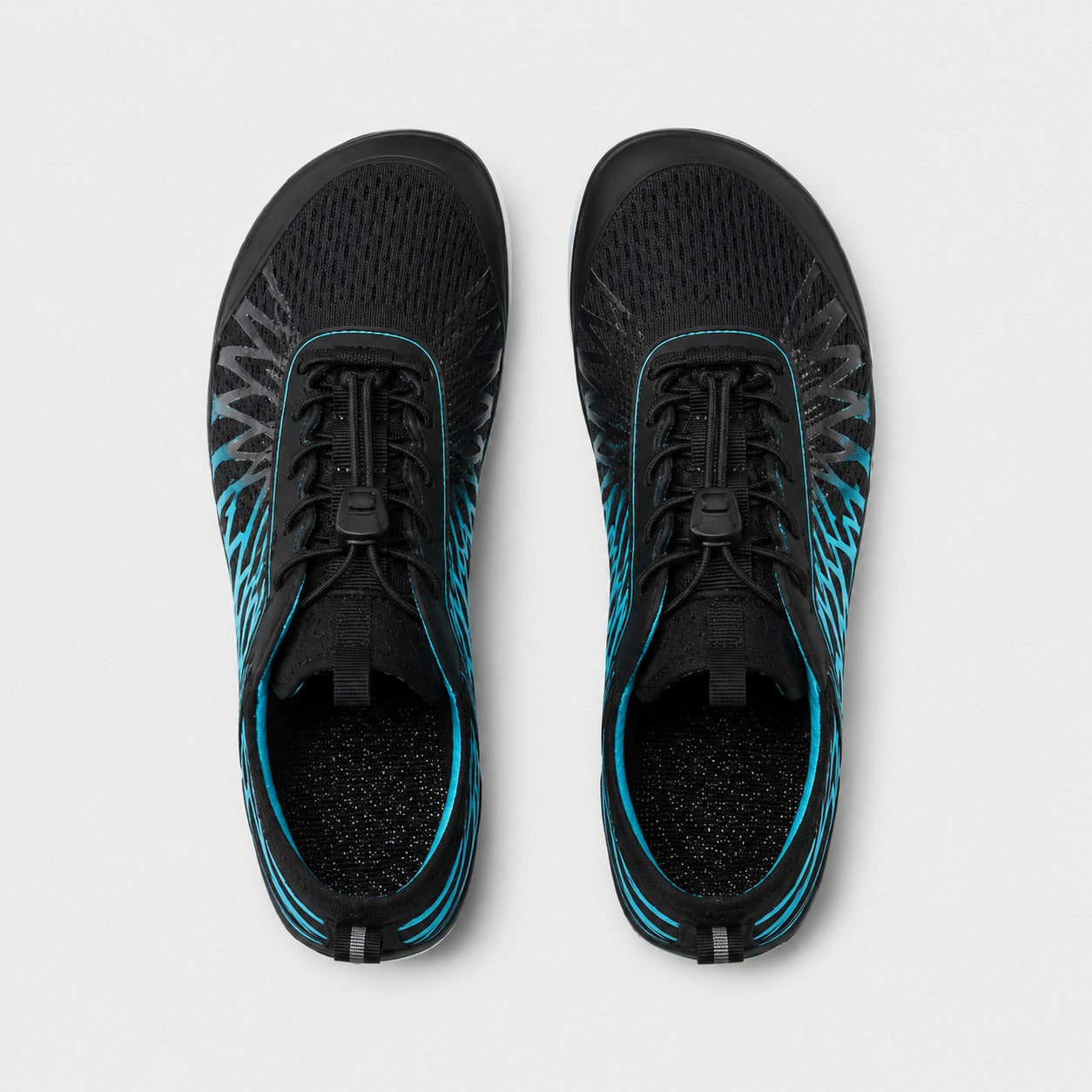 Flux Flexible Sole Barefoot Shoes For Women Colour Black Blue Top Down Detail