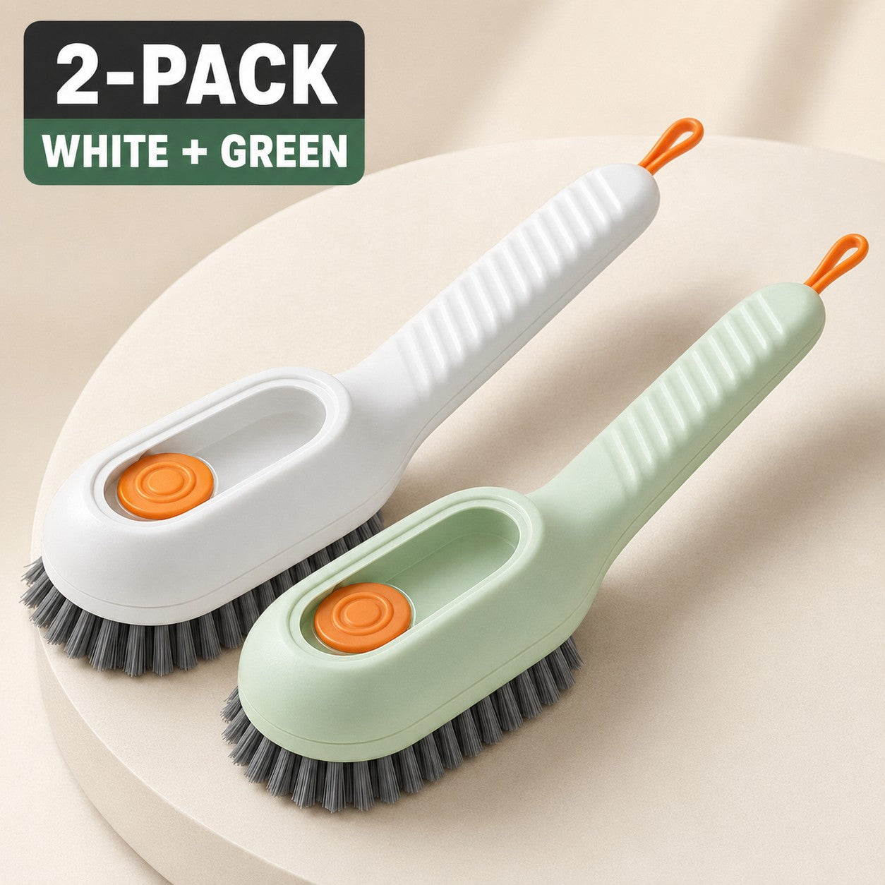 FoamGlide cleaning brush 2-pack in white and green
