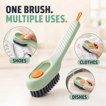 One brush multiple uses - shoes, clothes and dishes