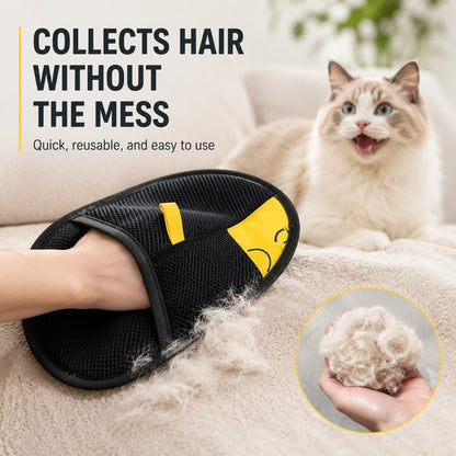 Collects hair without the mess
