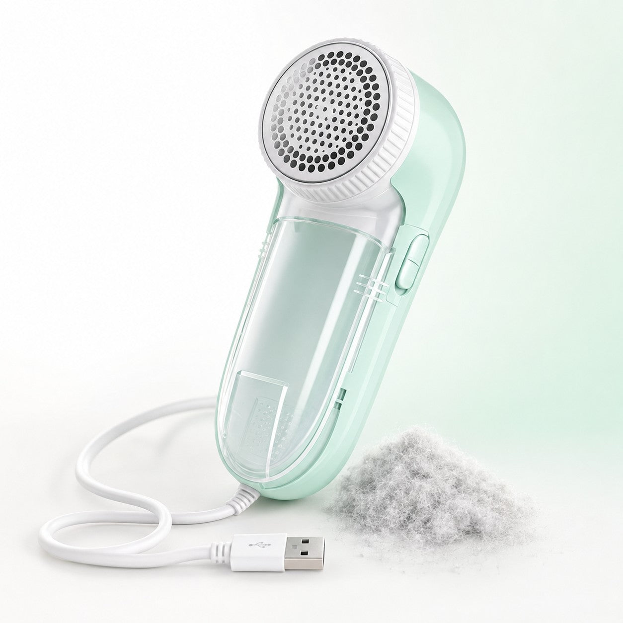 FuzzAway electric fabric shaver and lint remover in mint