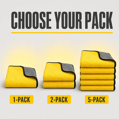 Choose your pack - 1, 2 or 5 microfiber cloths