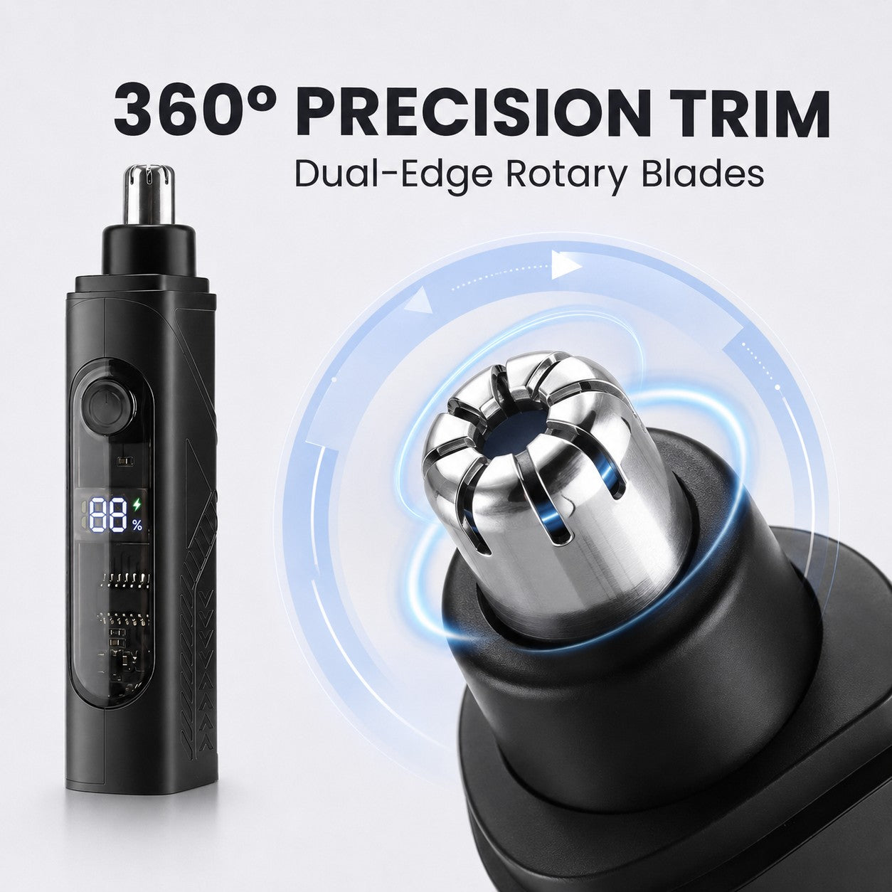 360 degree precision rotary trimmer head